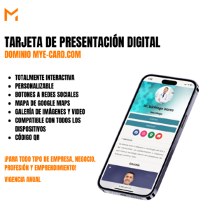TARJETA DE PRESENTACIÓN DIGITAL CON DOMINIO GENERAL